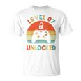 キッズ Level 7 Unlocked 7Th Birthday Gamer For Boys & Girl Tシャツ