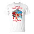 キッズ 消防署の消防車 小さな消防士ベンジャミン Tシャツ