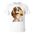 キャバリア・キング・チャールズ・スパニエル・チーズ・ドッグキャバリアー 長袖tシャツ Tシャツ
