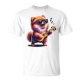 ギターを弾く犬 ポメラニアン 面白い Tシャツ