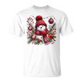 クリスマスの雪だるま Tシャツ