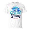 クレステッドゲッコーは私を笑顔にする エキゾチックなトカゲ Tシャツ