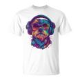 グリフォン ブリュッセロ 犬 音楽 ヘッドホン グリフォン ブリュッセル Tシャツ
