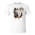 コアラ アニマル柄 動物園 ポートレート イラスト かわいい コアラ Tシャツ