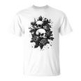 ゴシック フローラル アートワーク ゴス 美的 ローズ オルタナティブ フローラル Tシャツ