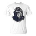 ゴリラ 描画 動物 イラスト 抽象画 アート ゴリラ Tシャツ