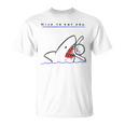 サメのことわざ ブラックユーモア Nice To Eat Yo Tシャツ