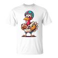 サンクスギビング かわいい七面鳥 アメリカンフットボール ボーイズ キッズ Tシャツ