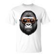 サングラスをかけたクールなゴリラグラフィックアート 長袖tシャツ Tシャツ
