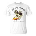 サーフィン 犬 ビアデッドコリー かわいい 面白い Tシャツ