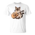 シャム猫ギタリスト ミーザー ギター奏者 Tシャツ