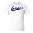 シラキュース ニューヨーク バーシティ スクリプト クラシック スポーツ ジャージスタイル Tシャツ