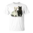 スコティッシュテリア犬の所有者ペット所有者アートデザイン Tシャツ