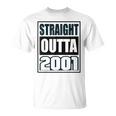 ストレイト・アウタ 2001 バースデー 2001 年生まれ 2001 ヴィンテージ Tシャツ