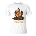 タキビ Takibi 焚き火 たきび キャンプ イラスト かわいい おもしろ キャンプグッズ Tシャツ