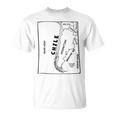 チリと近隣諸国の手描き黒線地図 Tシャツ