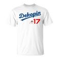 デコピン 大谷 Dekopin 愛犬 Decoy 二刀流 Decopin 野球 ユニホーム風 犬 かわいい 長袖tシャツ Tシャツ