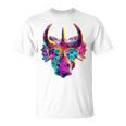 トリケラトプス 恐竜 グラフィック サングラス アートワーク トリケラトプス Tシャツ