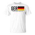 ドイツ 国旗 ドイツ カントリーコード Gerスポーツゲーム アスリート Tシャツ