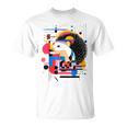 ハリネズミ アート 幾何学 動物 抽象 グラフィック ハリネズミ Tシャツ
