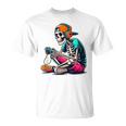 ハロウィン スケルトン ゲーマー おもしろい スケルトン コスチューム ビデオゲーム Tシャツ