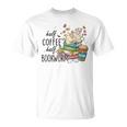 ハーフコーヒー ハーフブックワーム 読書本 コーヒーカップ Tシャツ