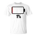 バッテリー1 1残り バッテリー切れtシャツバッテリー低 Tシャツ