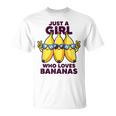 バナナ好きな女の子だけフルーツファニーイエローバナナ好き Tシャツ