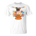パグ 1歳 誕生日 お祝い ケーキ ペット 動物 犬 オーナー パグ Tシャツ