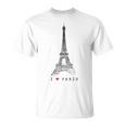 パリ エッフェル塔 ビンテージ スカイライン ラブ フランス ツアー エッフェル I Love Paris Tシャツ
