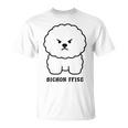 ビションフリーゼ 犬 怒る かわいい おもしろ イラスト シンプル 簡単 Bichon Frise 長袖tシャツ Tシャツ