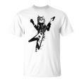 フライングvギターで遊ぶ猫 Tシャツ