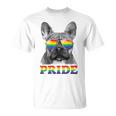 フレンチブルドッグ ゲイプライド Lgbt レインボーフラッグ サングラス Lgbtq Tシャツ
