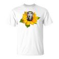 ポケットの中の犬 花 サルーキ Tシャツ