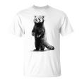 ミニマリストデザインのレッサーパンダ Tシャツ