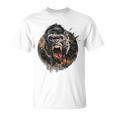 モンキー ゴリラ シルバーバック アニマル スプラッシュ グラフィティ アート Tシャツ
