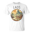 ラオスの風景 アールデコ Tシャツ