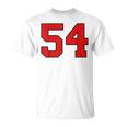 ラッキーナンバー54 クラシックカレッジアメリカン代表チームのファンプレイヤー Tシャツ