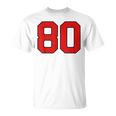 ラッキーナンバー80 クラシックカレッジアメリカン代表チームのファンプレイヤー Tシャツ