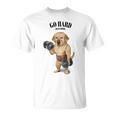 ラブラドールレトリバー 犬用筋肉トレーニング ダンベル付き Tシャツ