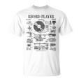 レコードプレーヤー ヴィンテージ 特許 Dj ターンテーブル 蓄音機 Tシャツ