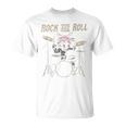 ロックンロール キャットドラム ヴィンテージ Rock Cat Drummer Art Back Tシャツ