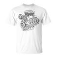 ヴィンテージエンジンブロック – メンズカー&メカニックガレージグラフィック Tシャツ