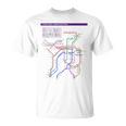 京都日本地下鉄鉄道おみやげ路線図 Tシャツ