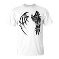 天使 悪魔 翼 神話 信仰 Tシャツ