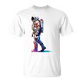 宇宙飛行士 宇宙モチーフ カラフル 宇宙飛行士 Tシャツ
