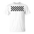 市松模様 チェッカーボード チェック カーレース フラッグパターン Tシャツ