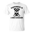 幸せはミニシュナウザー 長袖tシャツ Tシャツ