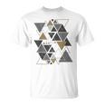 幾何学図形 抽象 モダンアート ヴィンテージ 三角形 Tシャツ