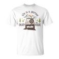 旅 おもしろ キャンプ 楽しい 登山 アウトドア キャンピングカー 人生は旅だ Tシャツ